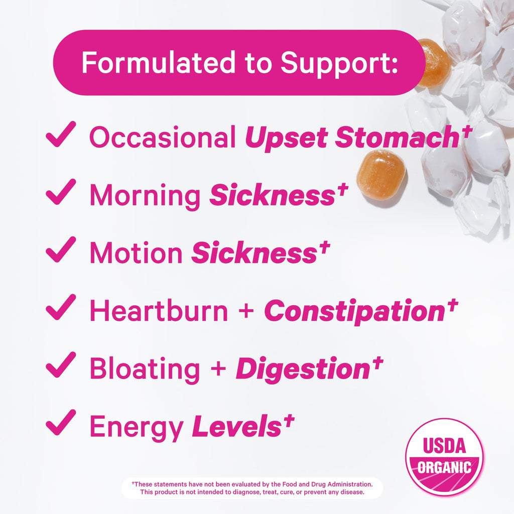 Pink Stork Mood and Stomach Relief Bundle - Magnesium Glycinate and Organic Peppermint Sweets for Morning Sickness and Motion Sickness, Mood Support Pink Stork Au supplements