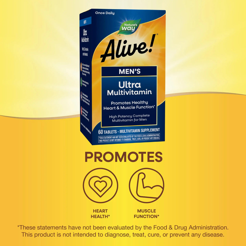 Nature's Way Alive! Men's Daily Ultra Multivitamin, High Potency Formula, Promotes Heart & Muscle Function Nature's Way Au supplements