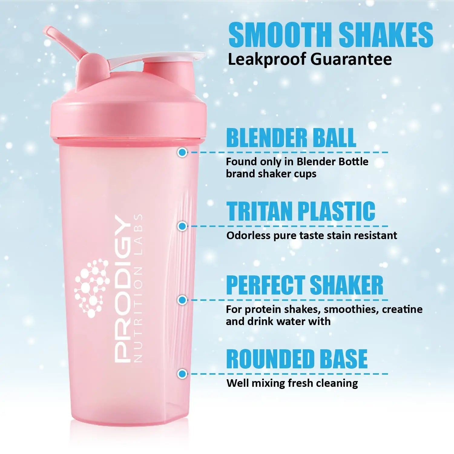 Protein Shaker 20oz Large Shaker Bottle Perfect for Workout Supplements, Protein powder Prodigy Nutrition Labs Au supplements