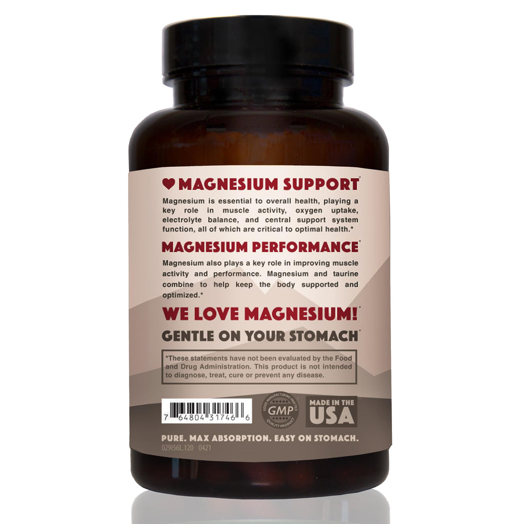 Magnesium Taurate 750mg (150mg Elemental Magnesium) – 120 Vegetarian Capsules – High-Absorption Magnesium Taurate Supplement for Heart, Muscle, and Nerve Support