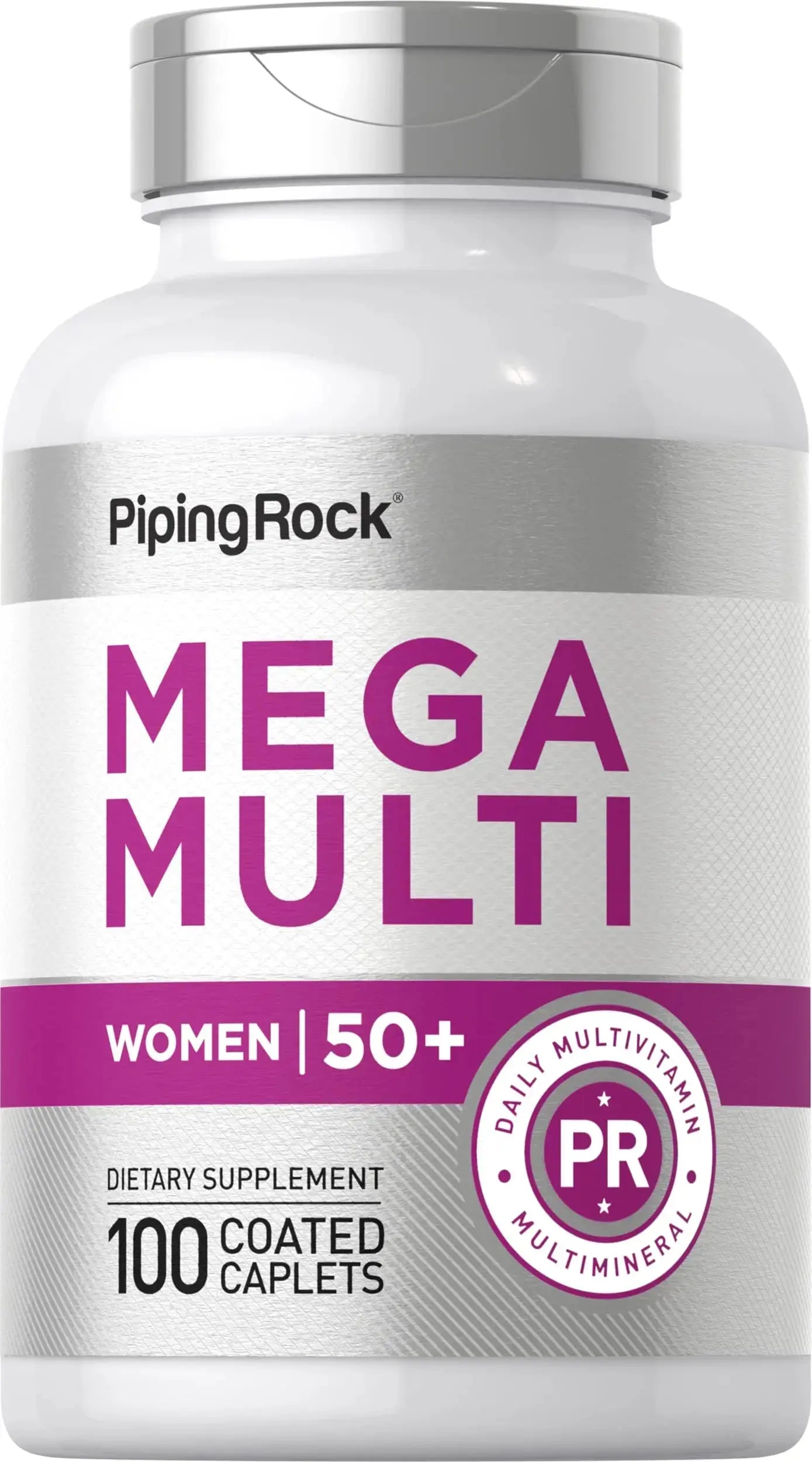 Piping Rock Multivitamin for Women 50 Plus | 100 Coated Caplets | Daily Multi Vitamin & Mineral for Women | Piping Rock Au supplements