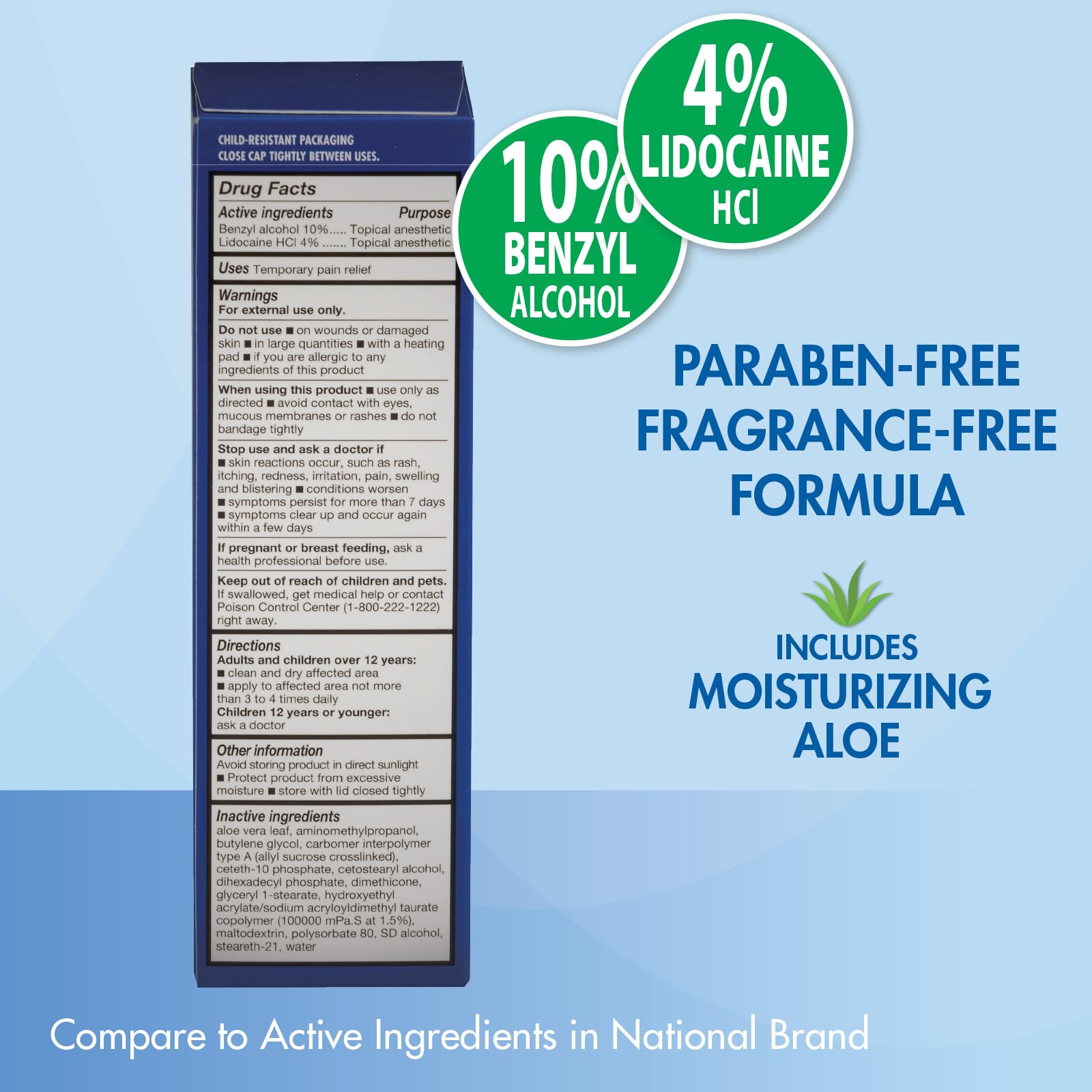 HealthWise Lidocaine Plus+ Cream | Numbs Away Pain | | Non-Greasy | 3.0 Oz | 4% OTC Lidocaine + 10% Benzyl Alcohol | Topical Anesthetic HealthWise Au supplements