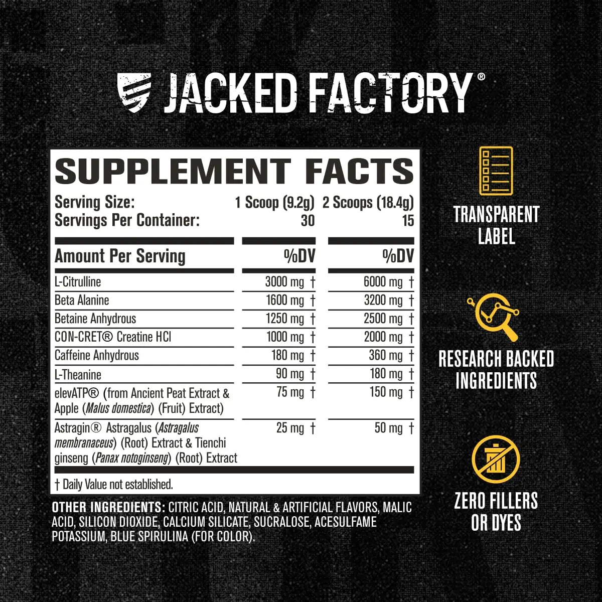 Jacked Factory Nitrosurge Build Pre Workout with Creatine for Muscle Building - Con Cret Creatine Powder & elevATP for Intense Energy, Powerful Pump, Jacked Factory Au supplements