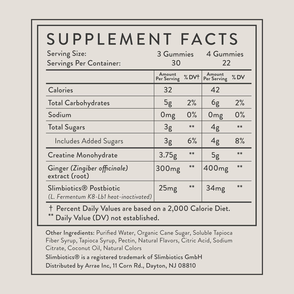 Arrae Tone Gummies – Creatine Monohydrate 5g for Women – Support Lean Muscle, Strength & Recovery – Hormone-Friendly Muscle Toning Supplement