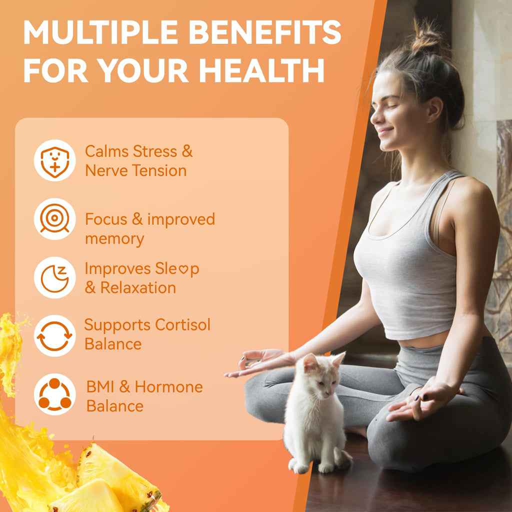 Agumoon Cortisol Gummies for Women, Cortisol Supplements with Ashwagandha, Magnesium, L-theanine, for Relaxation and Mood Support - 120 Gummies Agumoon Au supplements