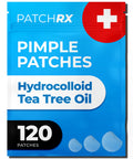 PatchRx Pimple Patches for Face (120 Patches), Hydrocolloid Acne Patches with Tea Tree Oil