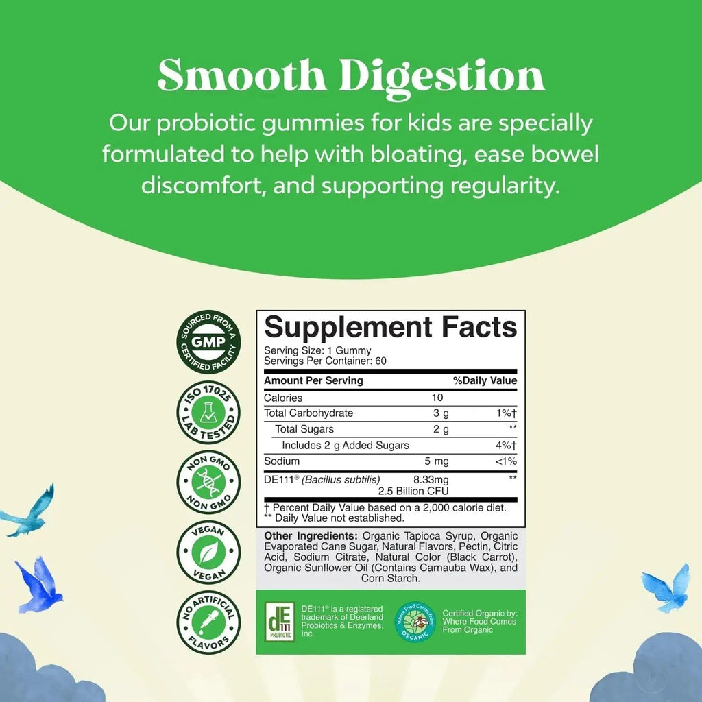 Natures Craft USDA Organic Probiotic Gummies for Kids - Vegan Non-GMO Kids Probiotic Gummy Vitamin for Immunity and Digestive Health Natures Craft Au supplements