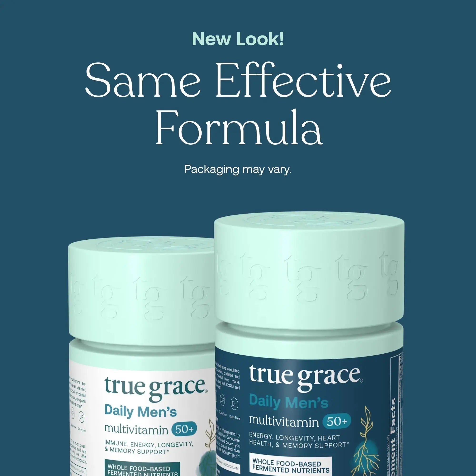 True Grace Daily Men’s Multivitamin 50+ - 60 Easy-to-Swallow Tablets - Immune, Energy, Longevity & Memory Support True Grace Au supplements
