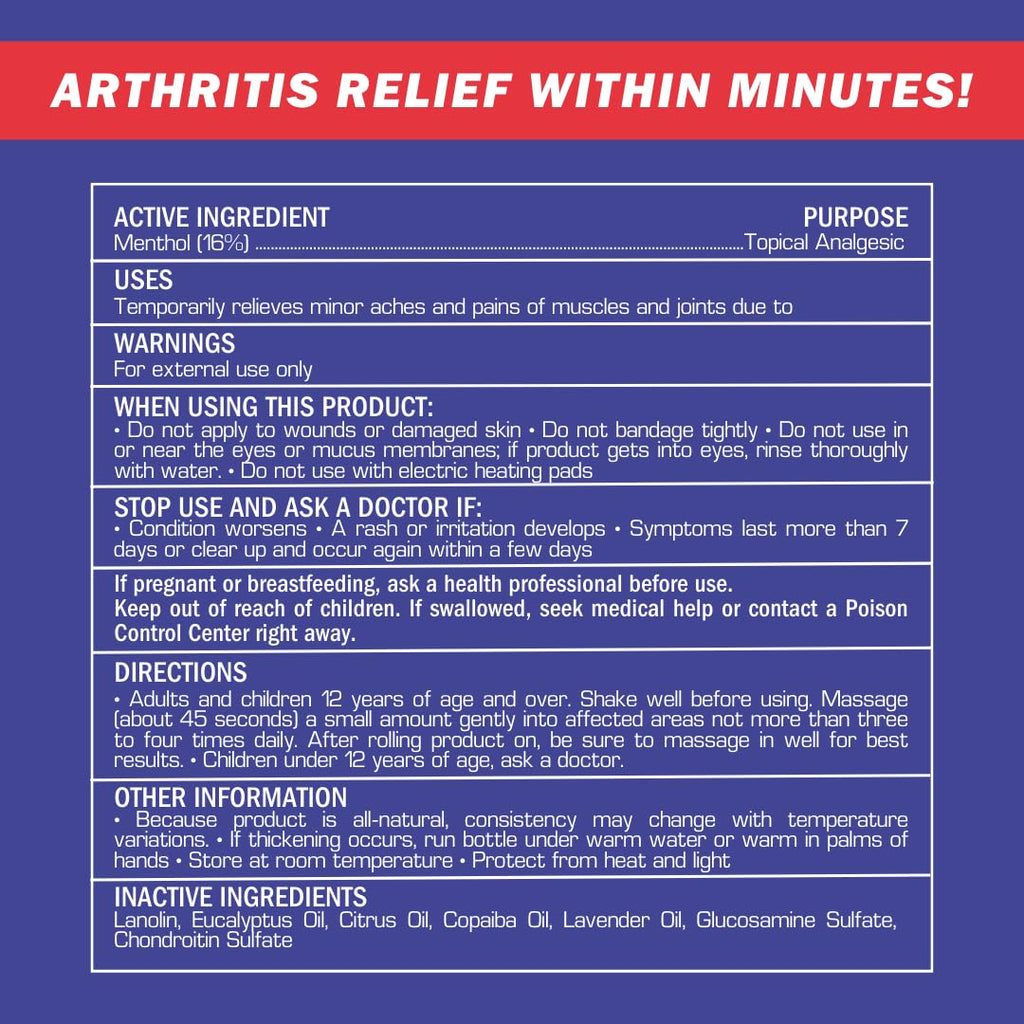 2-Pack | Fast Relief Joint-Ritis | All-Natural | Maximum Relief for Back, Neck, and Joints | As Seen On TV | Easy to Apply, 2 fl oz Roll-On Aus Healthcare Au supplements