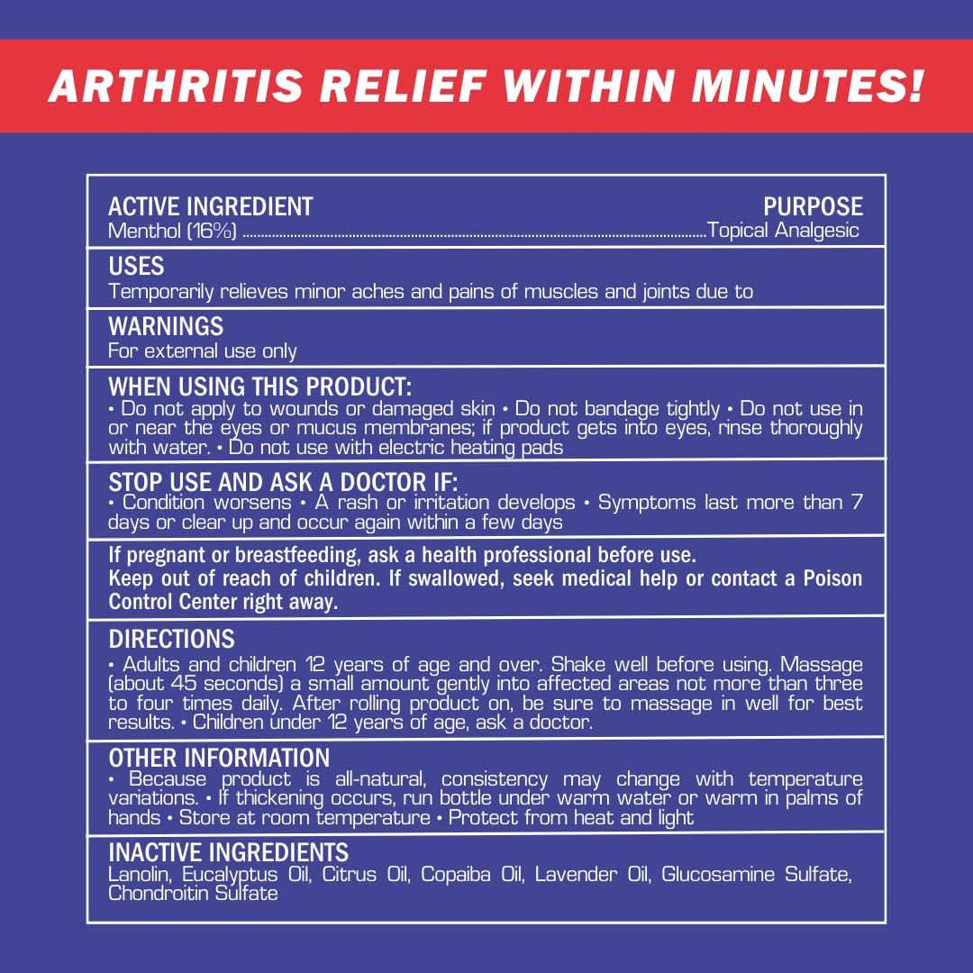 2-Pack | Fast Relief Joint-Ritis | All-Natural | Maximum Relief for Back, Neck, and Joints | As Seen On TV | Easy to Apply, 2 fl oz Roll-On Aus Healthcare Au supplements