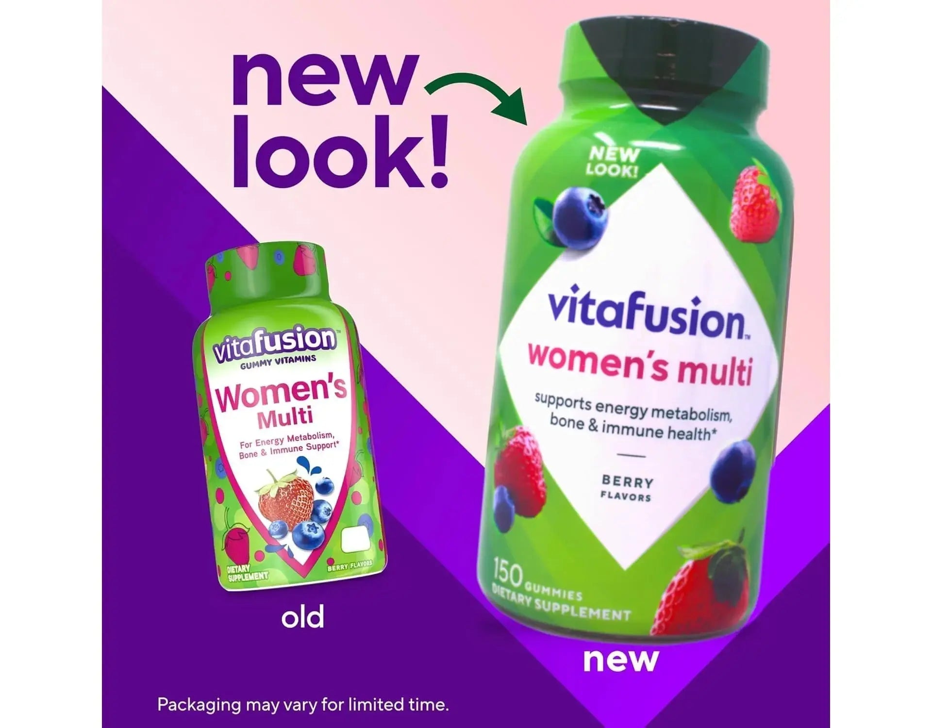 Vitafusion 150 Count with Vitamins A, C, D, E, B-6 and B-12 Womens Multivitamin Gummies, Berry Flavored Daily Vitamins for Women Vitafusion Au supplements
