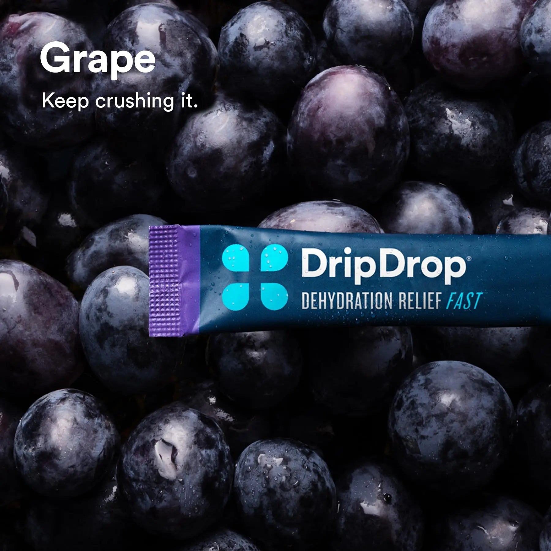 DripDrop Hydration - Electrolyte Powder Packets - Concord Grape - 32 Count DripDrop Au supplements