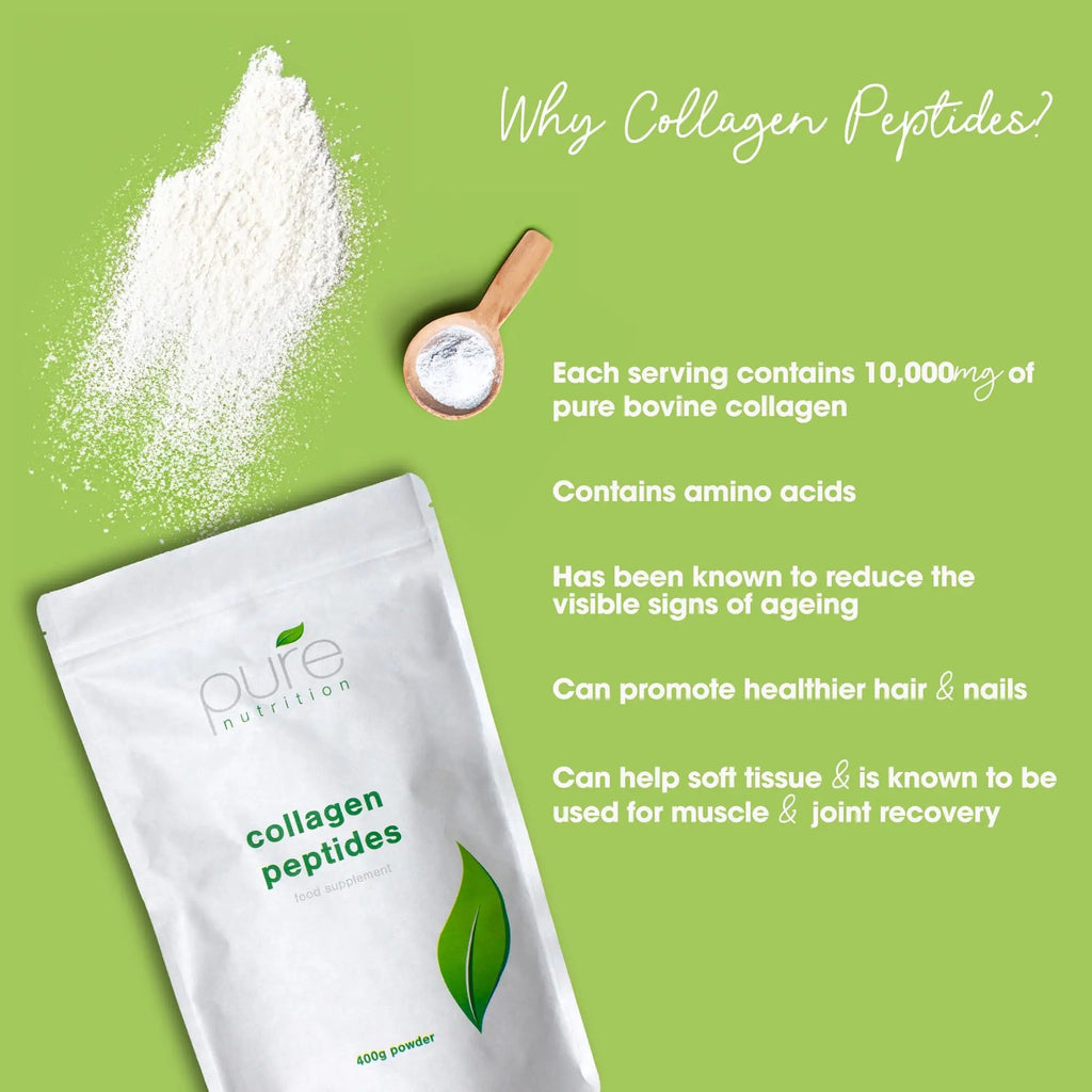 Pure Collagen Powder, Bovine Collagen Peptides Powder by Pure 400g Pure Au supplements