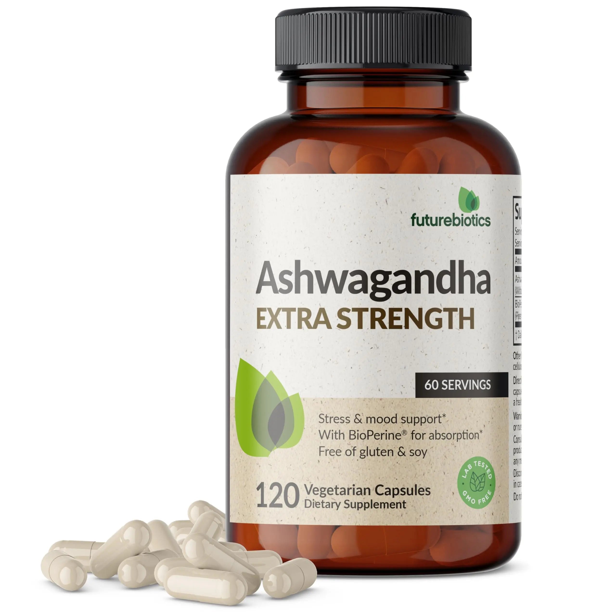 Futurebiotics Ashwagandha Extra Strength Stress & Mood Support with BioPerine Futurebiotics Au supplements