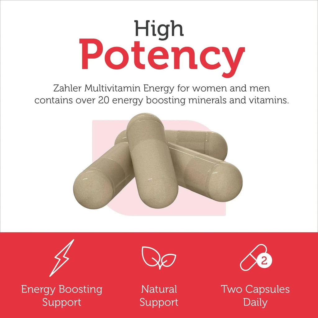 Zahler - Daily Multivitamin for Women & Men with Energy Vitamins, Minerals & Iron (60 Count) Kosher Men & Womens Multivitamins for Healthy Energy Zahler Au supplements