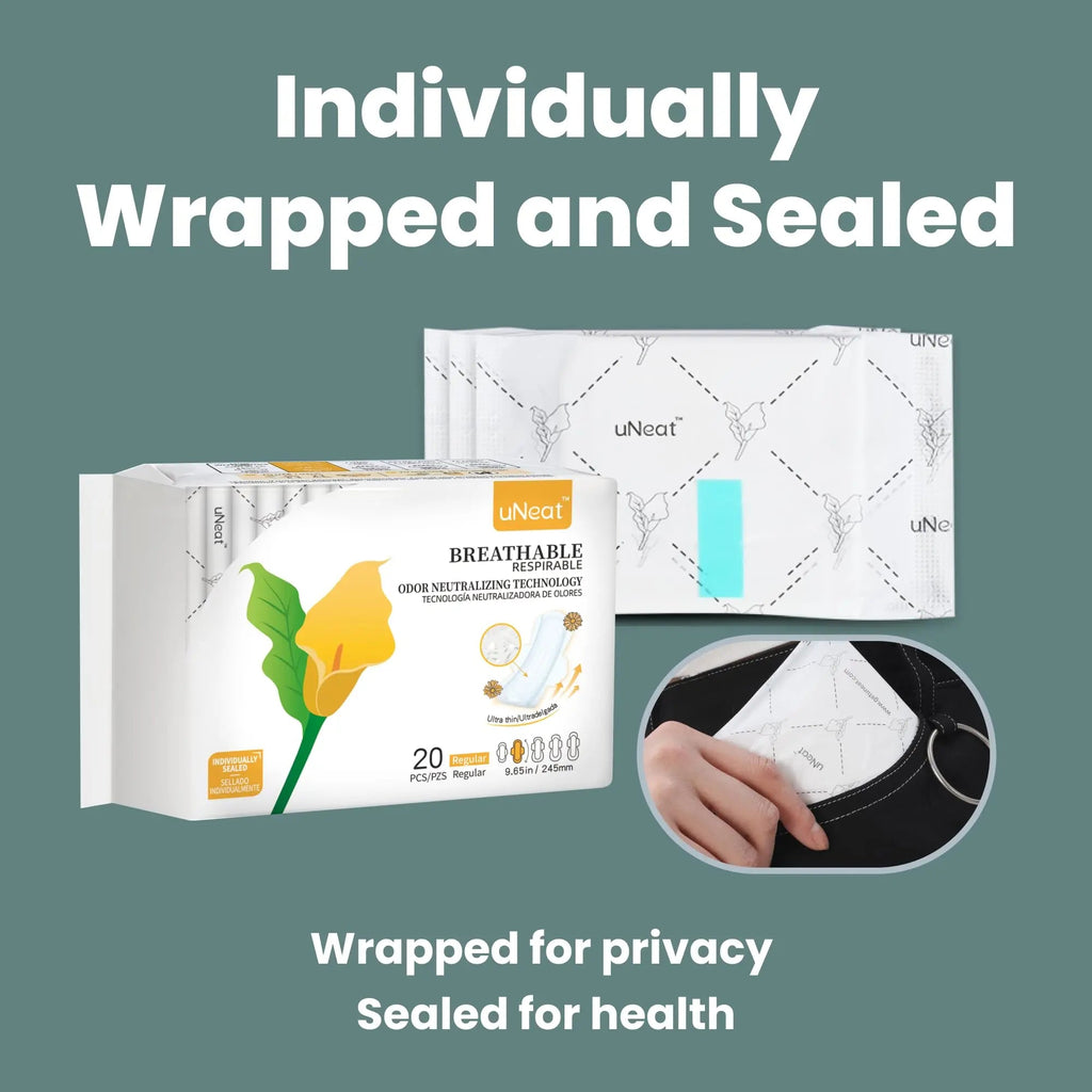 uNeat Regular with Wings Ultra-Thin Sanitary Pads for Women and Teen, Unscented, Eliminates Odor uNeat Au supplements