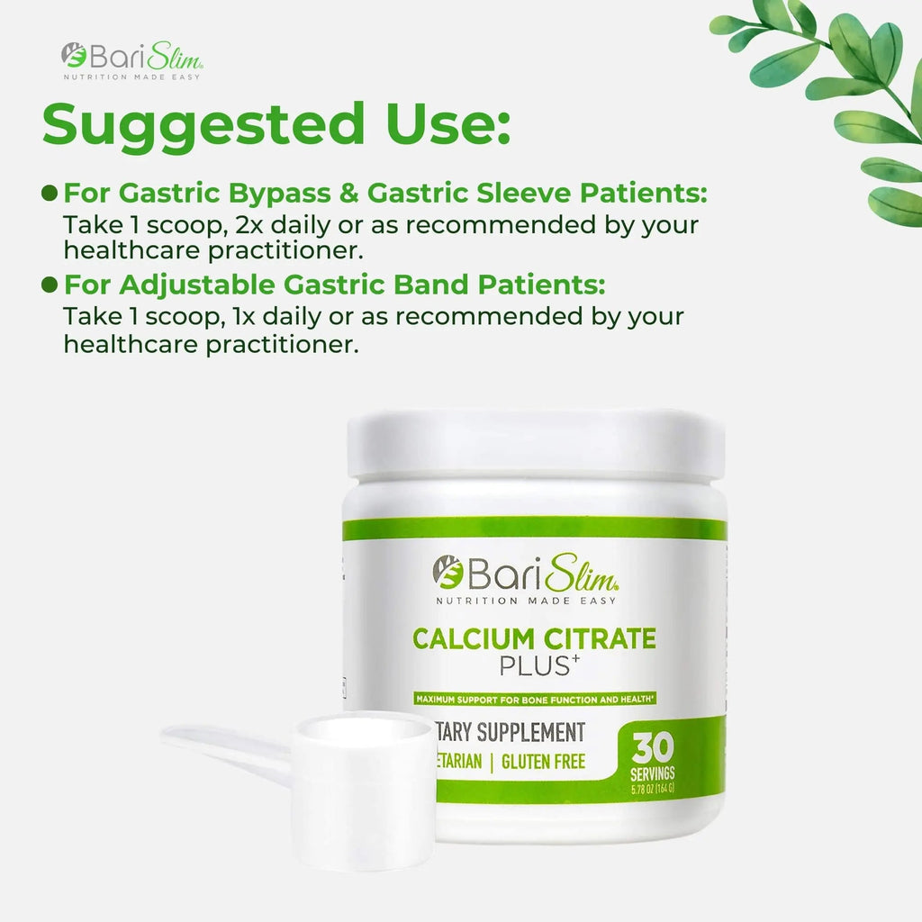 BariSlim Bariatric Calcium Citrate Plus Powder - Formulated for Patients After Weight Loss BariSlim Au supplements
