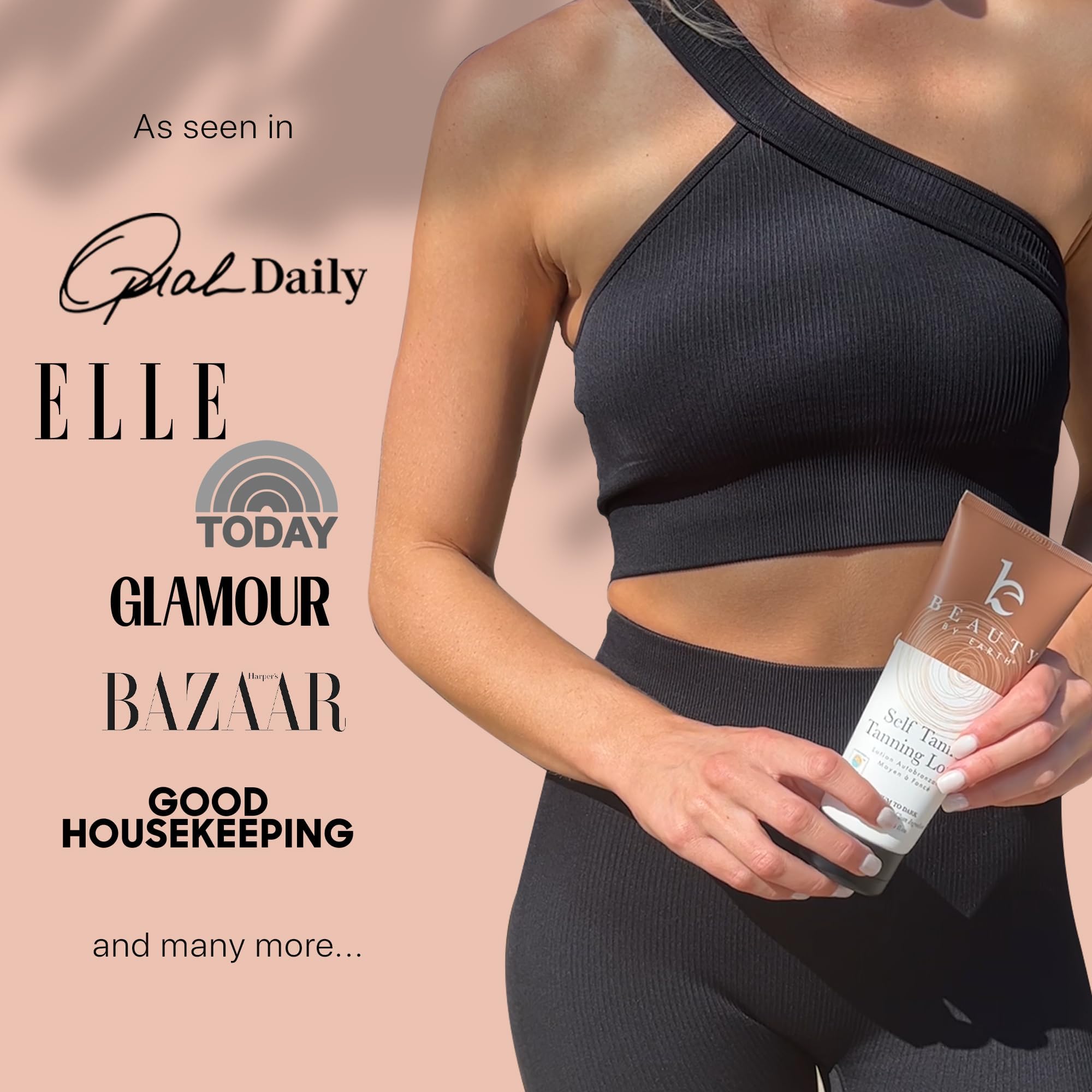 Beauty by Earth Self Tanner - USA Made with Natural & Organic Ingredients, Moisturizing Self Tanning Lotion