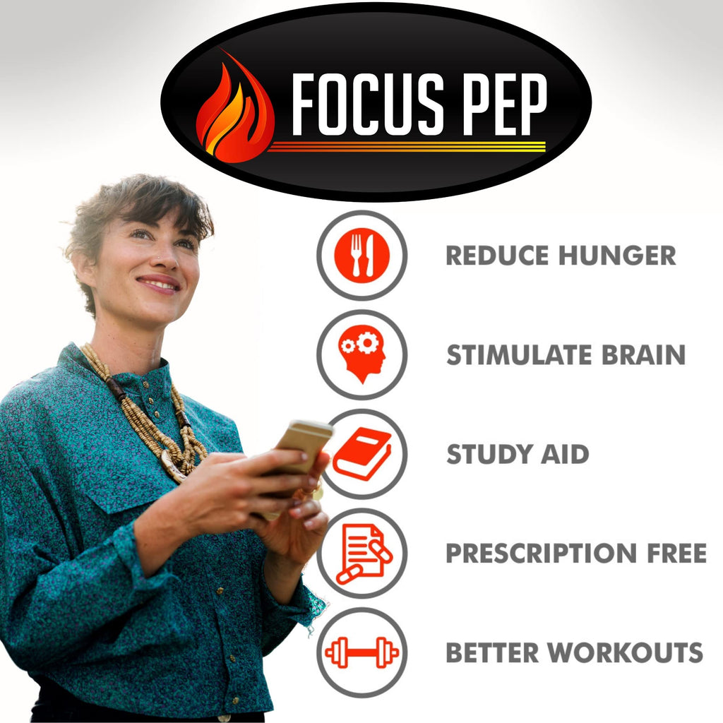 Focus Pep- Over The Counter Stimulants to Speed Up Naturally | Study Alternative and Best Energy Supplements for Nootropic Brain Boosting, 60 Pills Focus Pep Au supplements