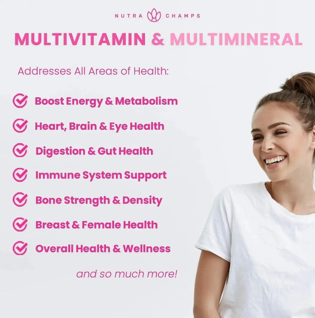 NutraChamps Biotin Gummies (2 Pack) and Womens Multivitamin Gummies (2 Pack) 4 Pack Bundle NutraChamps Au supplements