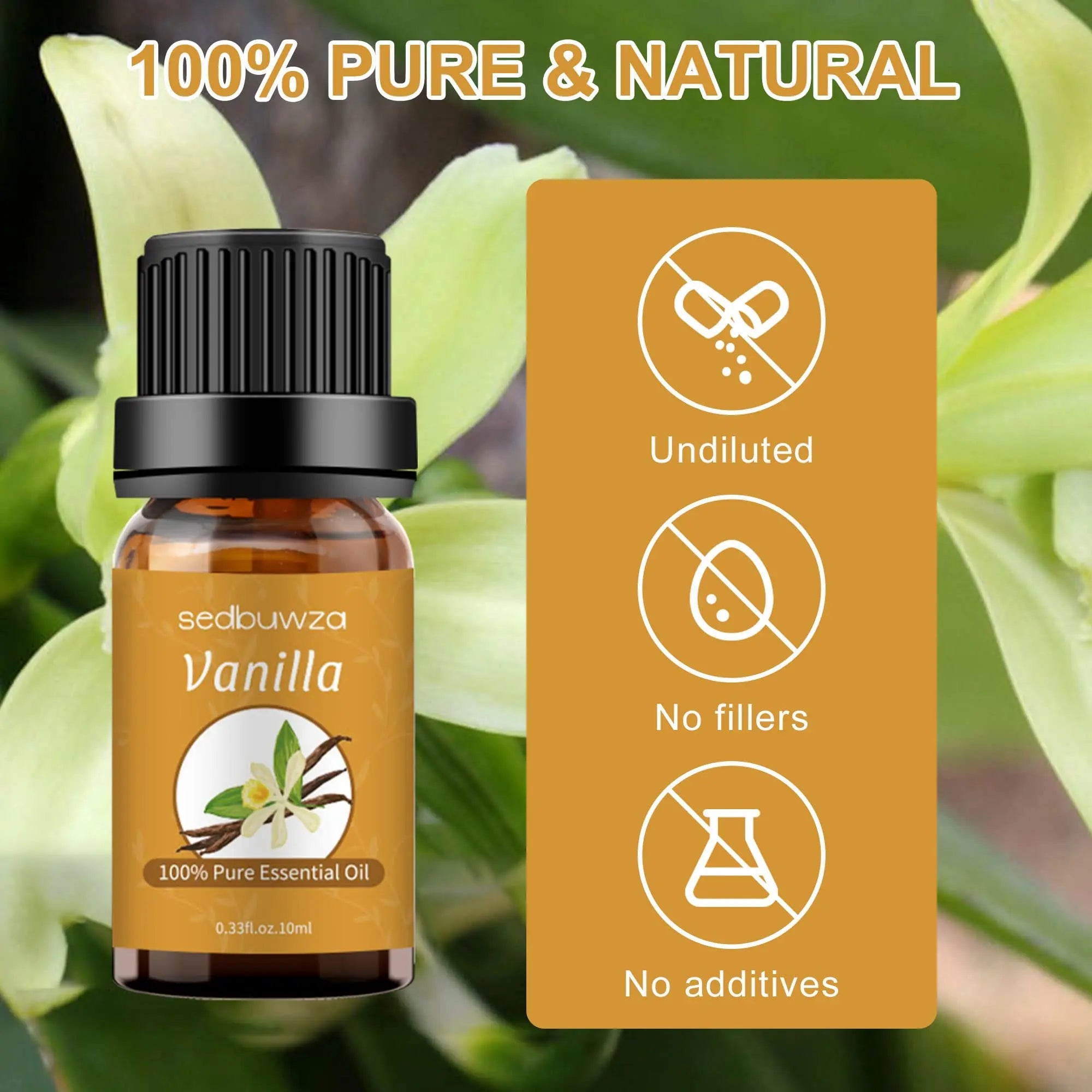 Sedbuwza Vanilla Oil Lavender Essential Oil Gift Set, 100% Pure Organic Fragrance Oil Set for Diffuser Sedbuwza Au supplements