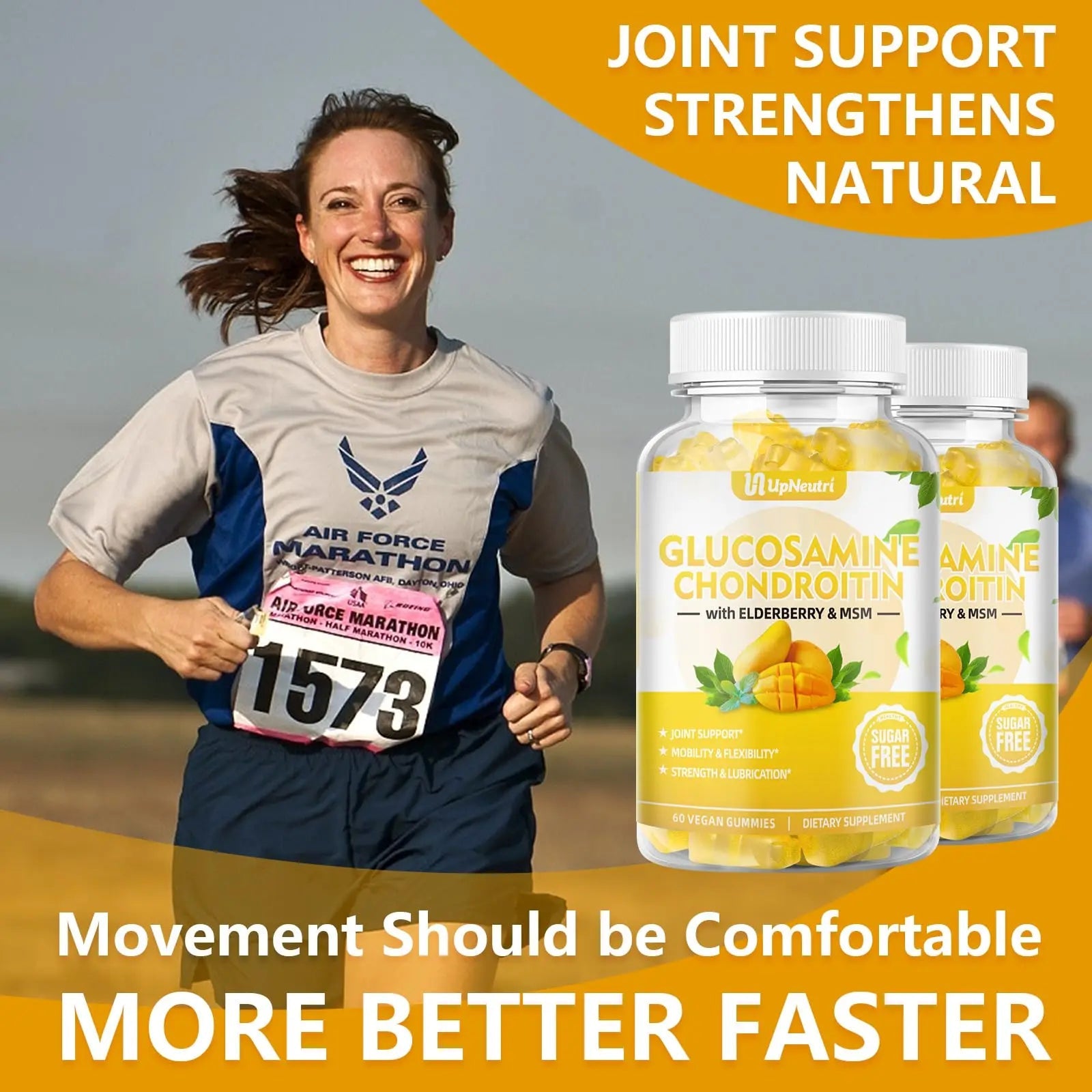 Sugar Free Glucosamine Chondroitin Gummies, Extra Strength 1500mg Glucosamine UPNEUTRI Au supplements