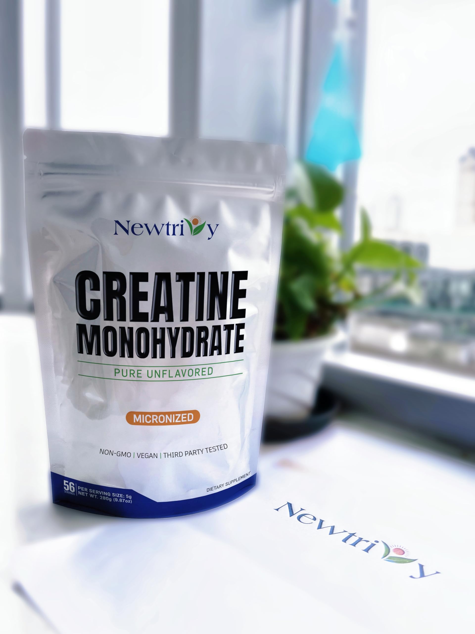Creatine Monohydrate,Micronized, Pure,Unflavored,280g (9.8oz) Newtrivy Au supplements