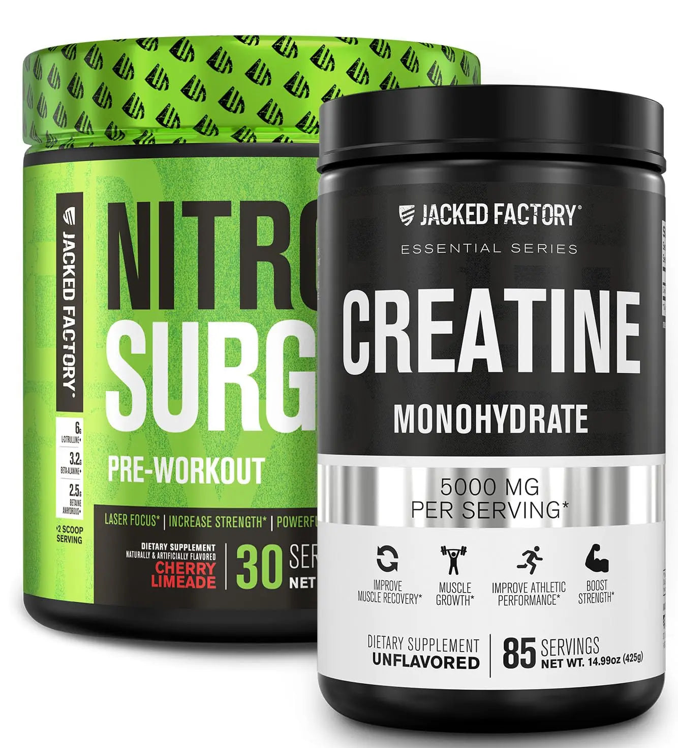 Nitrosurge Pre-Workout & Creatine Monohydrate - Pre Workout Powder With Creatine Jacked Factory Au supplements