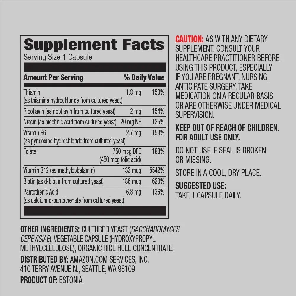 Amazon Elements Men's One Daily Multivitamin (65 Tablets) and Amazon Elements B Complex (65 Capsules) Amazon Elements Au supplements