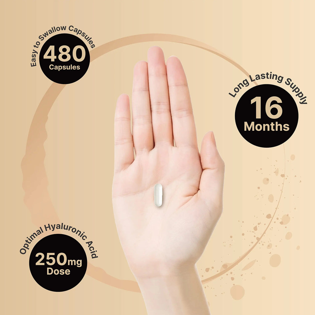 NatureBell 2 Pack Plant Based Hyaluronic Acid Supplements 250mg with 25mg Vitamin C NatureBell Au supplements