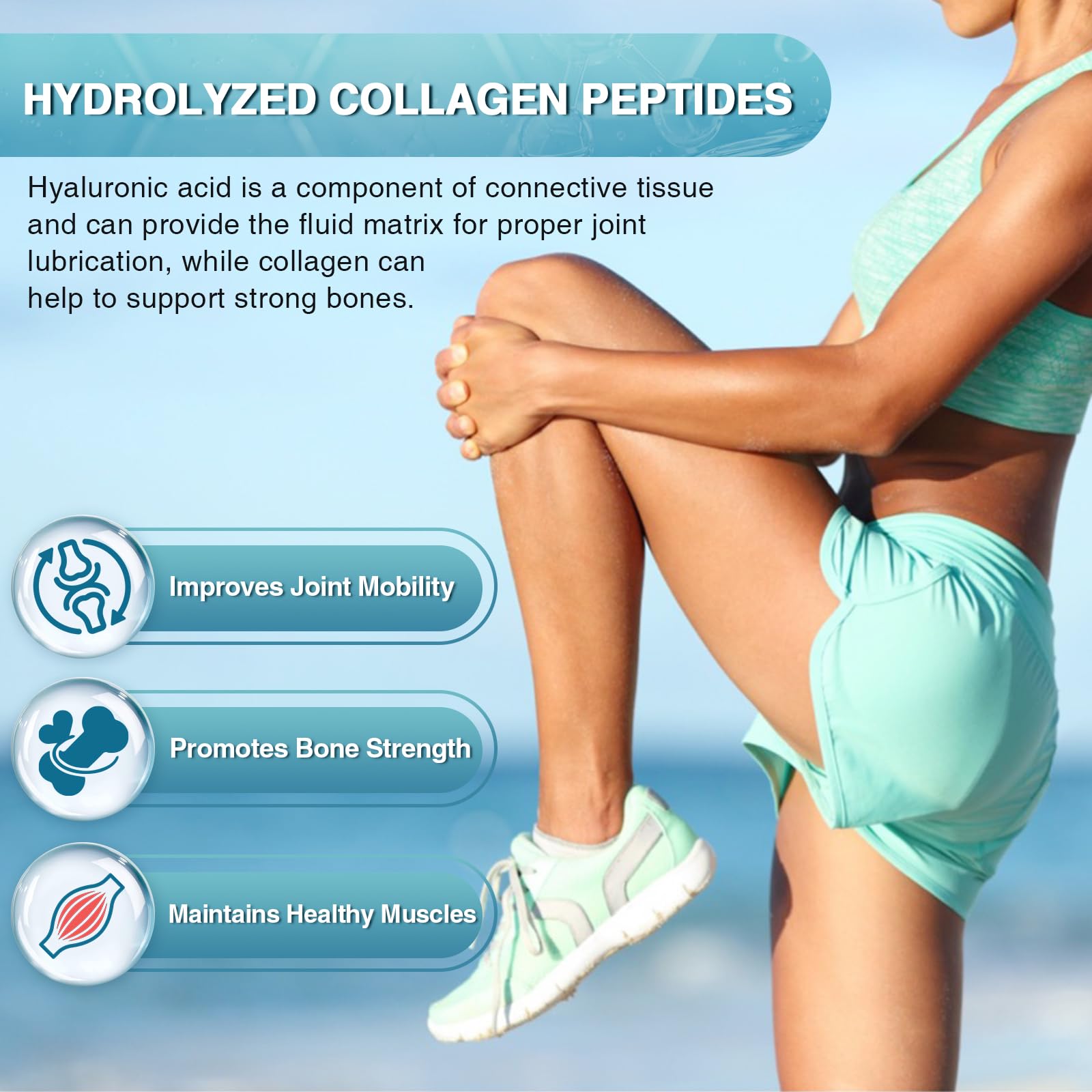 NATURE TARGET Marine Collagen Peptides Powder - Type I & III Collagen with Probiotics, Vitamin C & Hyaluronic Acid for Skin, Hair, Nails