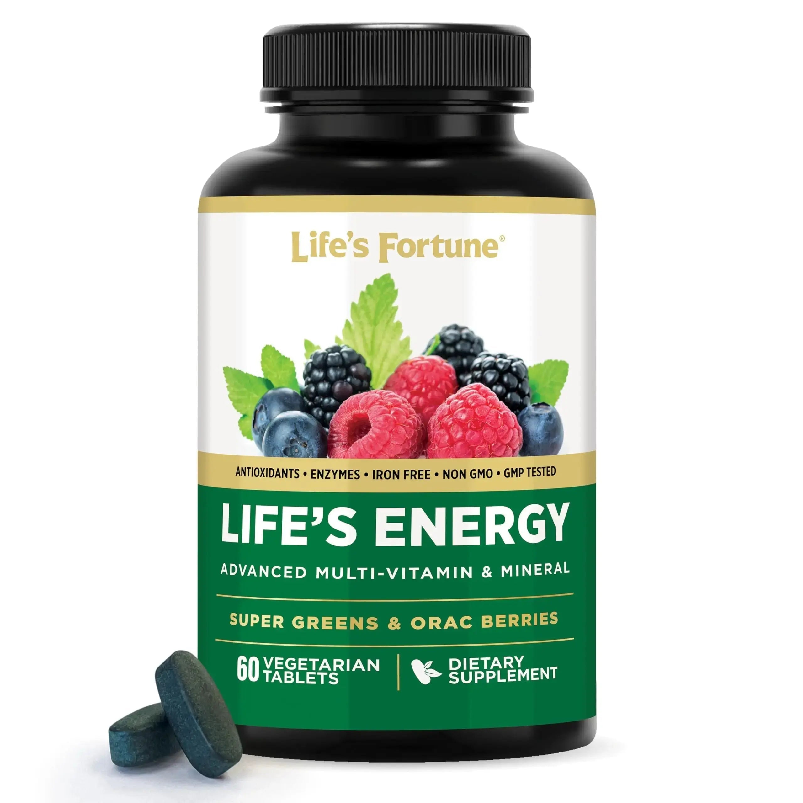 Life's Energy Advanced Daily Multivitamin for Men & Women, Energy and Immune Support Supplement with Super Greens, Antioxidants, Enzymes Life's Fortune Au supplements