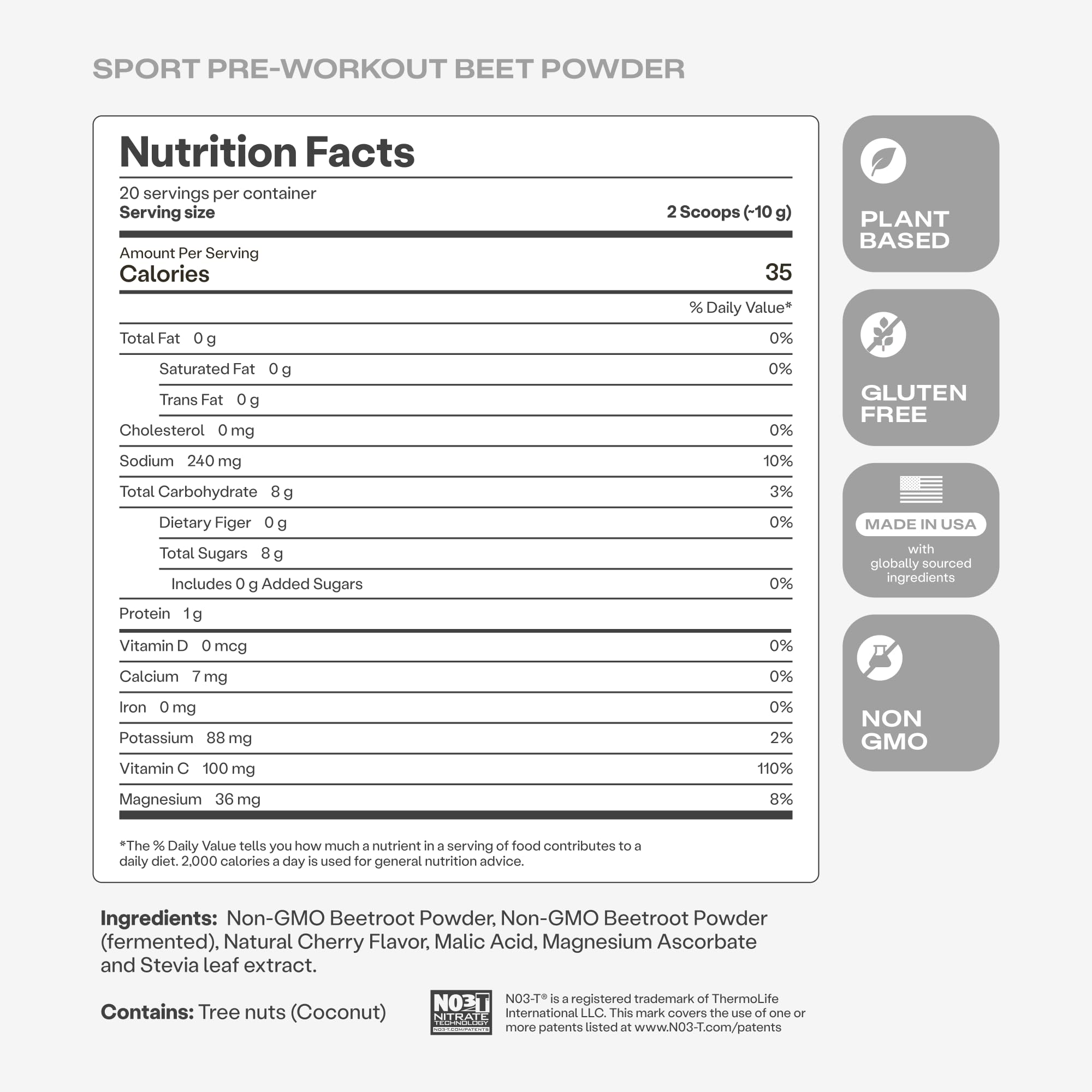 Humann SuperBeets Sport Endurance Pre Workout Powder, Nitric Oxide Supplement, NSF Certified, Stimulant & Caffeine Free, Made with Beet Root,