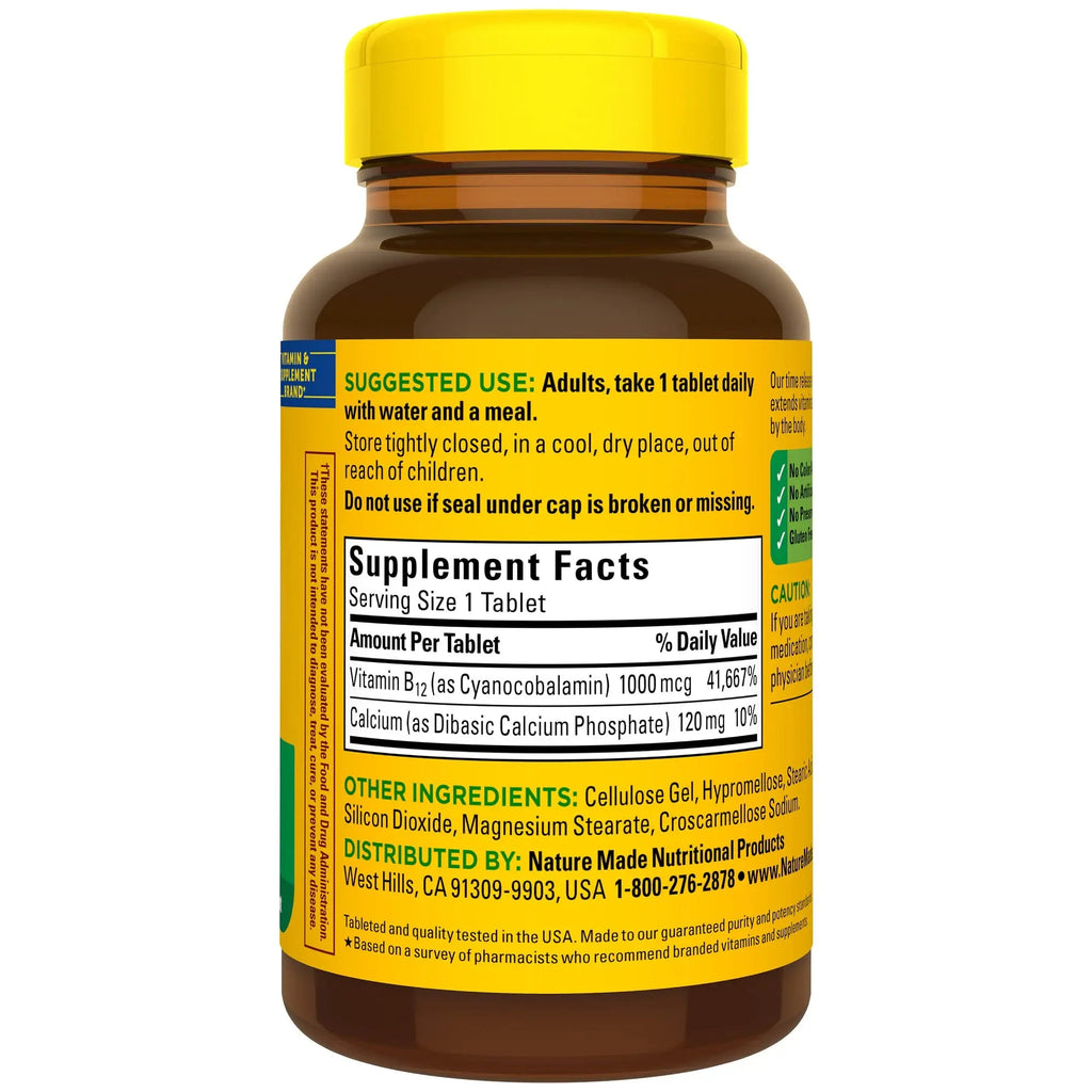 Nature Made Vitamin B12 1000 mcg, Dietary Supplement For Energy Metabolism Support Nature Made Au supplements