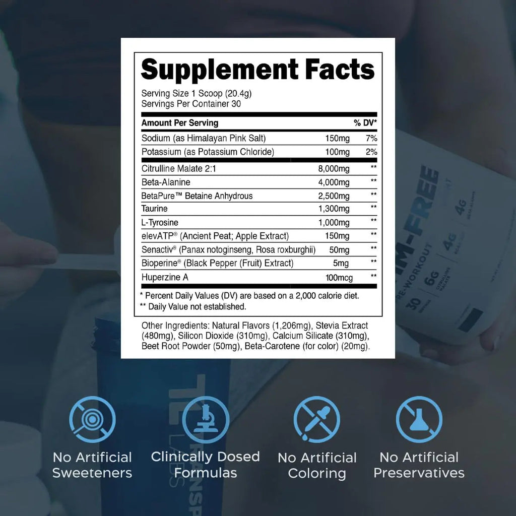 Transparent Labs Stim-Free Pre-Workout - Caffeine & Stim Free Pre Workout Powder Transparent Labs Au supplements