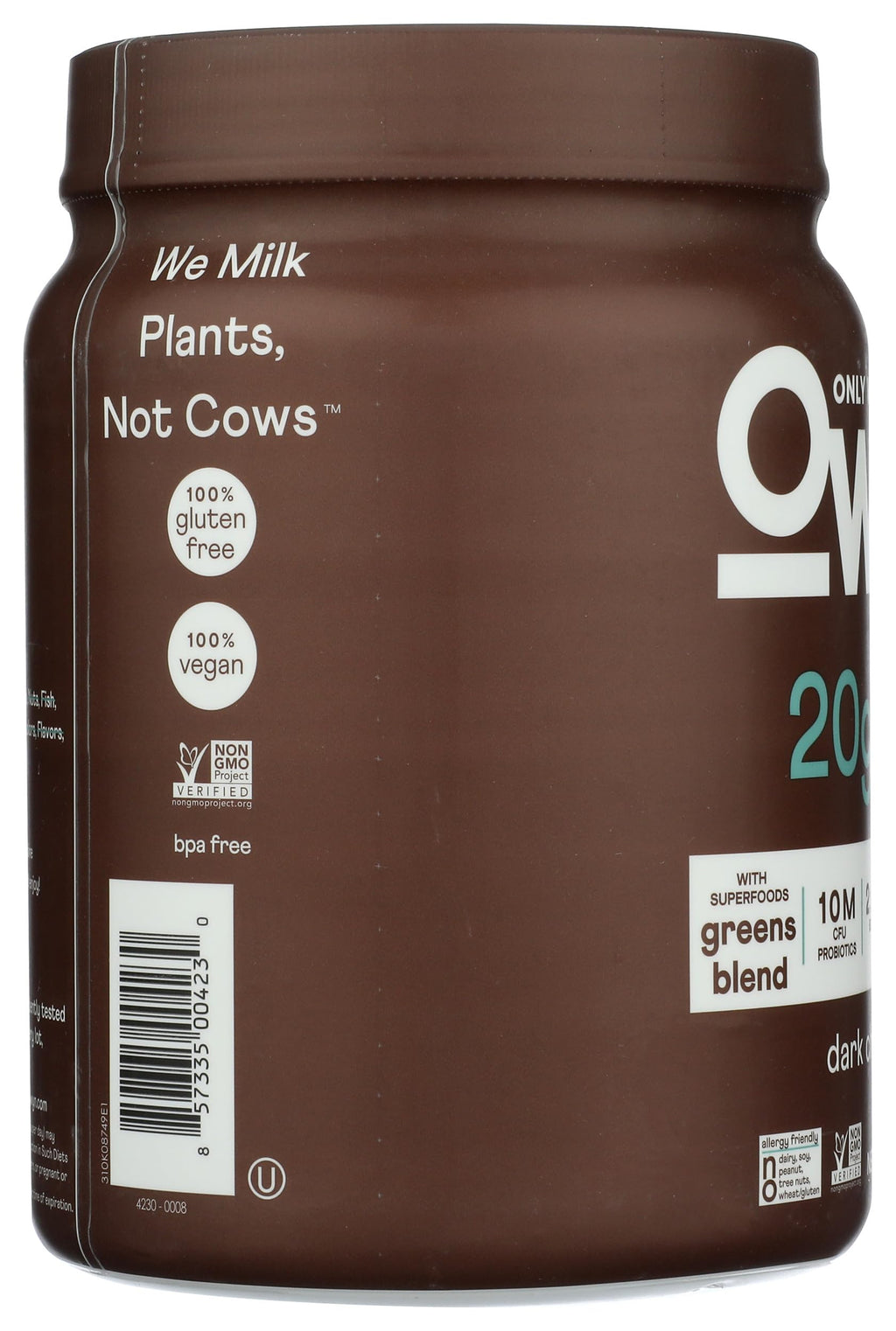 OWYN Only What You Need Plant-Based Protein Powder, Dark Chocolate, 1.17 lbs