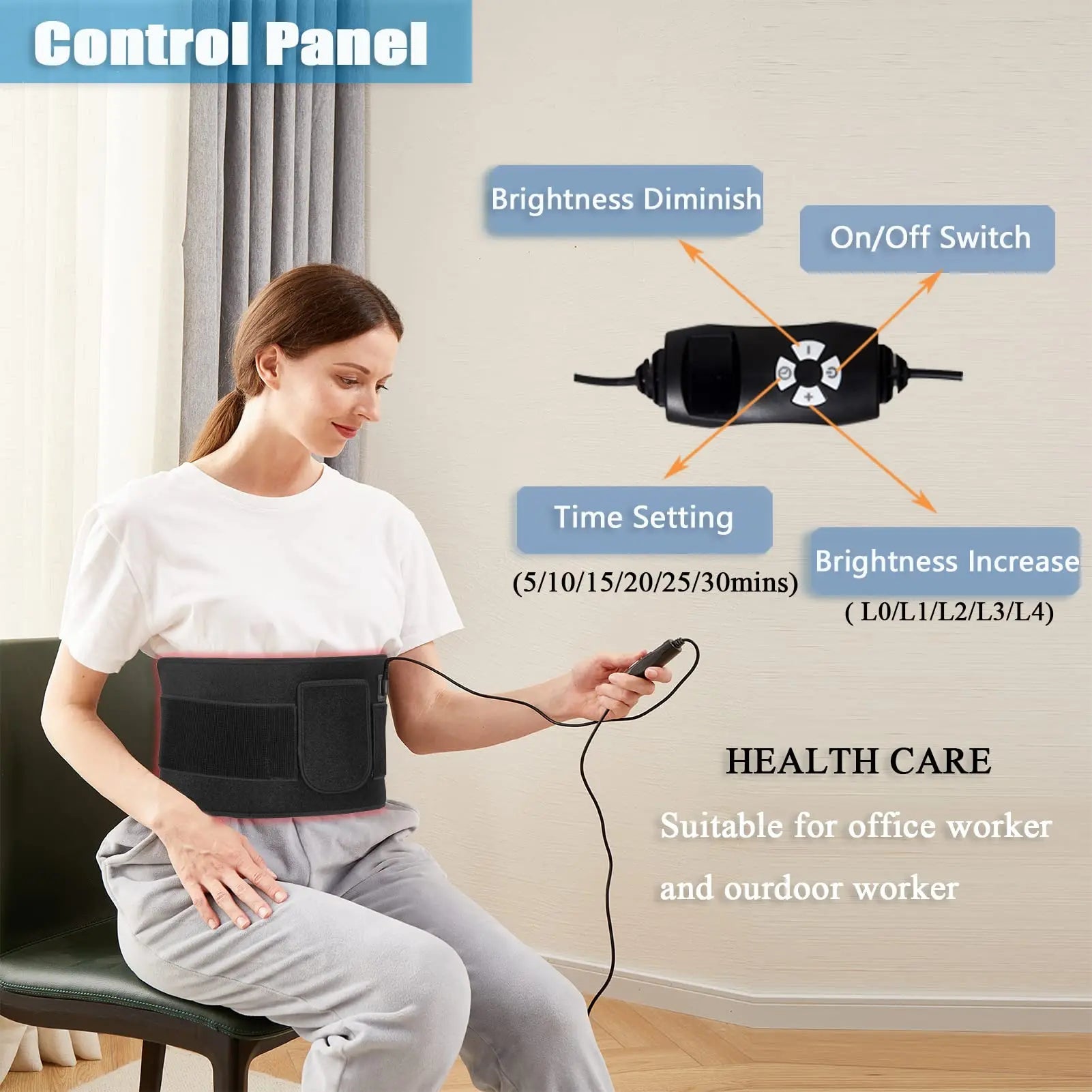 Naviocean Red Light Therapy Belt Device for Body Pain Waist, Infrared Wearable Pad Deep Therapy Wrap Naviocean Au supplements