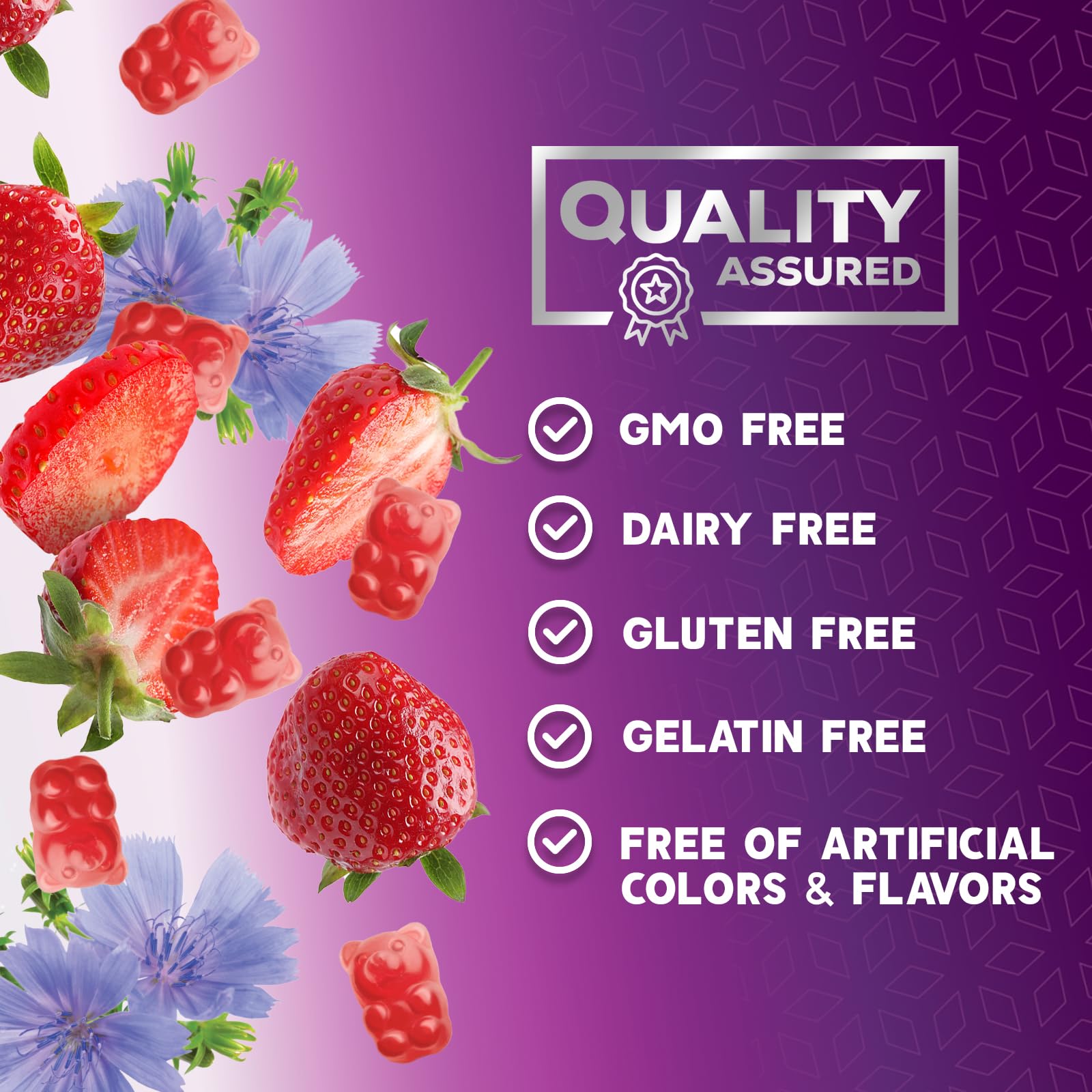 Fiber Gummies for Adults - Soluble Fiber 4g Per Serving - Plant-Based Prebiotic Fiber Supplement for Digestive Health, Gut Health, & Regularity Support - Vegan Gummy