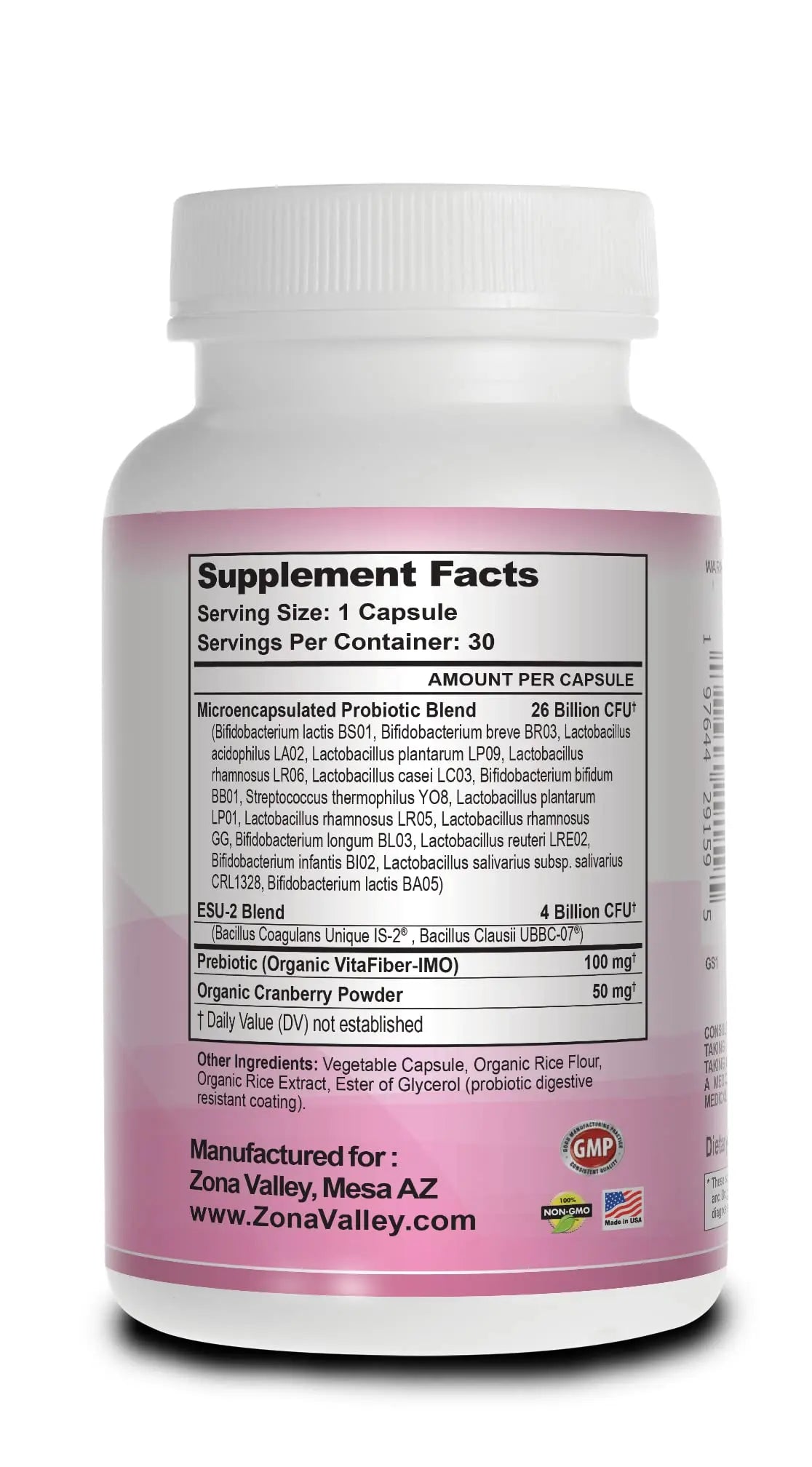 Zona Valley Belly Balance Woman 30 Capsules - Prebiotic and Microencapsulated probiotic Zona Valley Au supplements