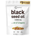 Micro Ingredients Black Seed Oil Softgels, 3,000mg, 240 Count | 2-in-1 Formula with Oil of Oregano, Carvacrol & Thymoquinone |