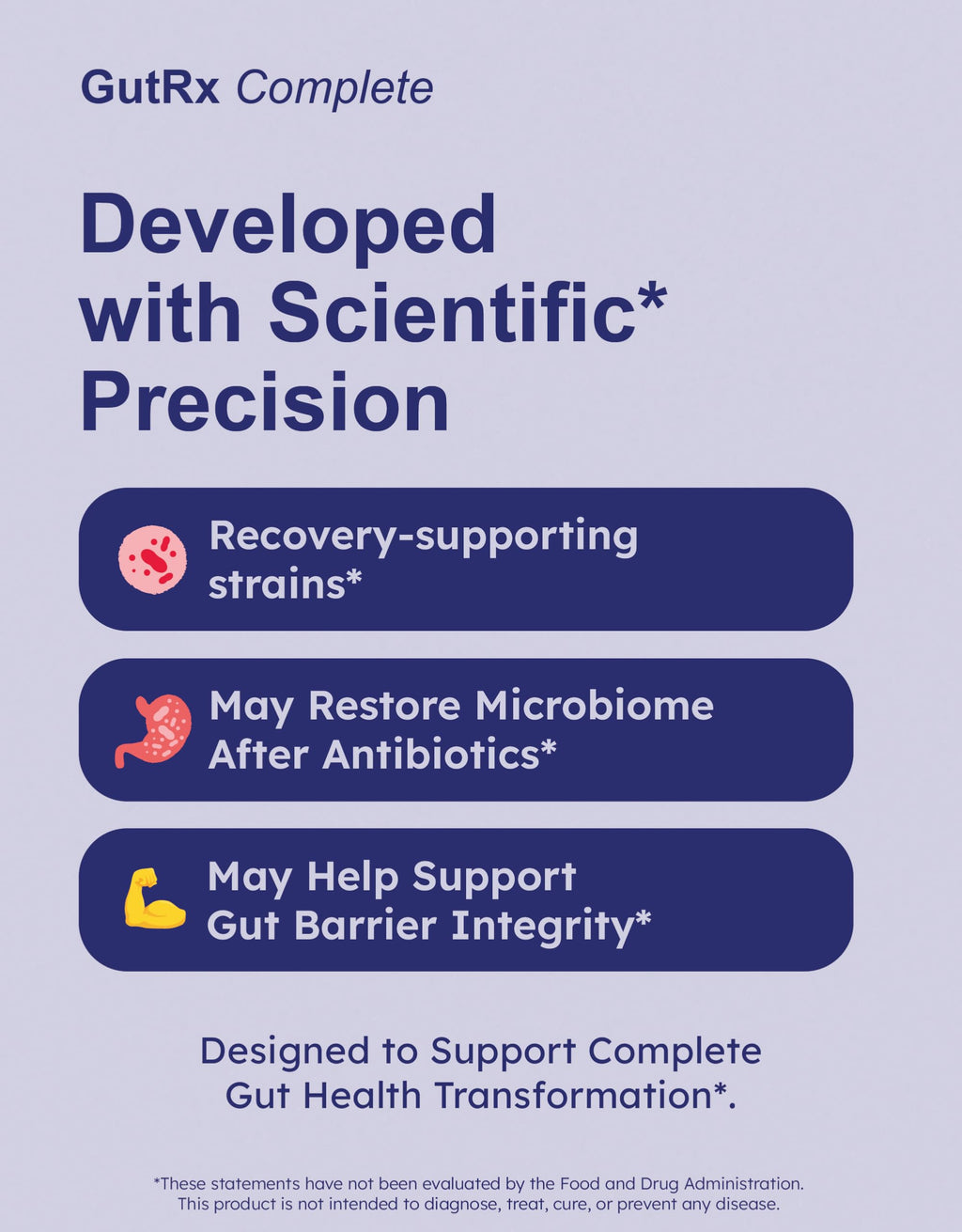 GutRx Complete Probiotic, Prebiotic, Postbiotic, Alternative with Akkermansia & Christensenella for Gas, Bloating, Gut Barrier & Microbiome Support