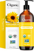 Cliganic Organic Sunflower Oil, 100% Pure (8oz) - For Skin, Hair & Face | Natural Cold Pressed Unrefined Cliganic Au supplements