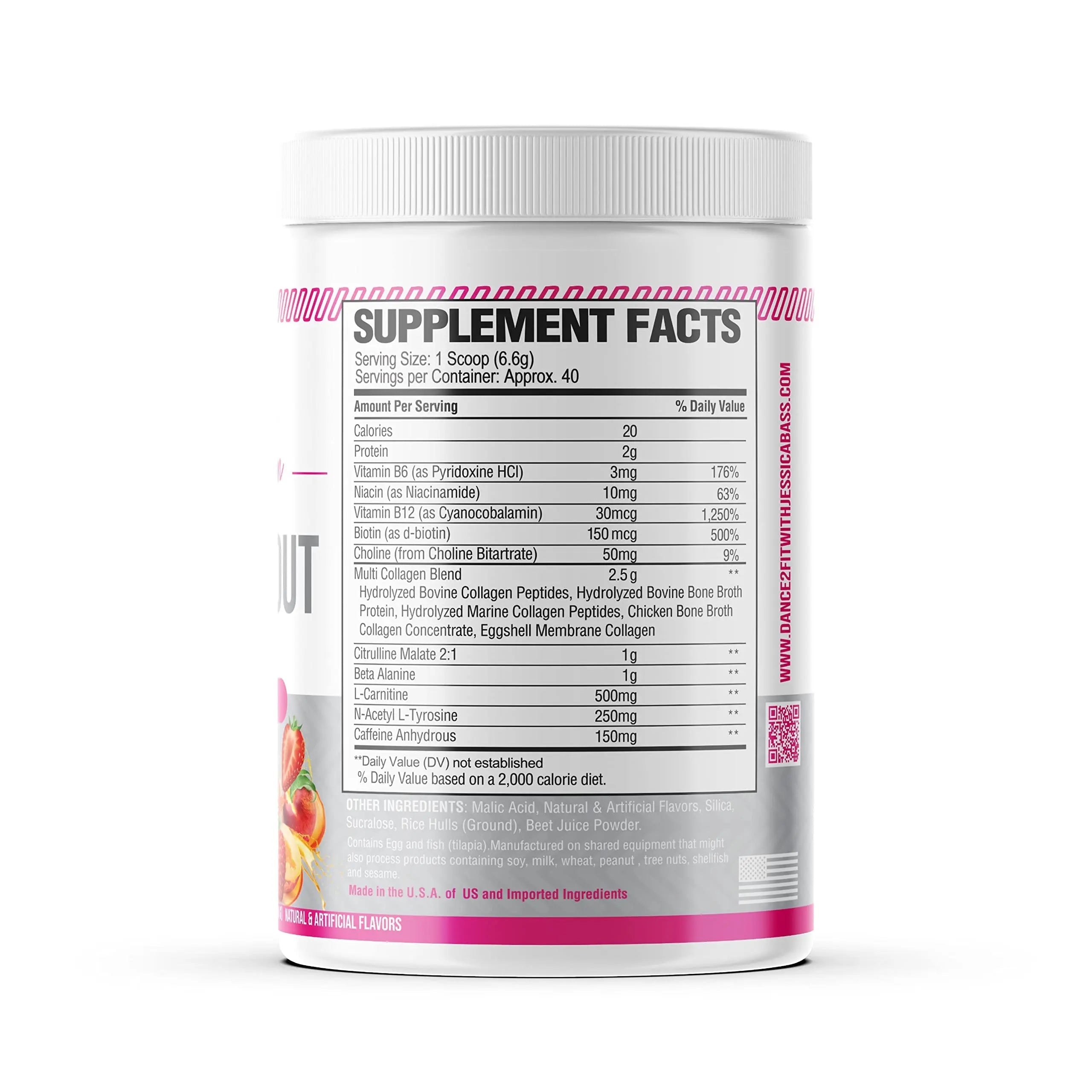 D2Fit (by Jessica Bass Women’s Pre Workout Multi Collagen (2.5g) + Biotin (150mcg) D2Fit Au supplements