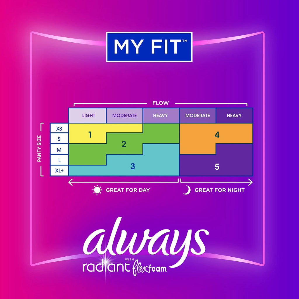Always Radiant Feminine Pads For Women, Size 3 Extra Heavy Absorbency, With Flexfoam Always Au supplements