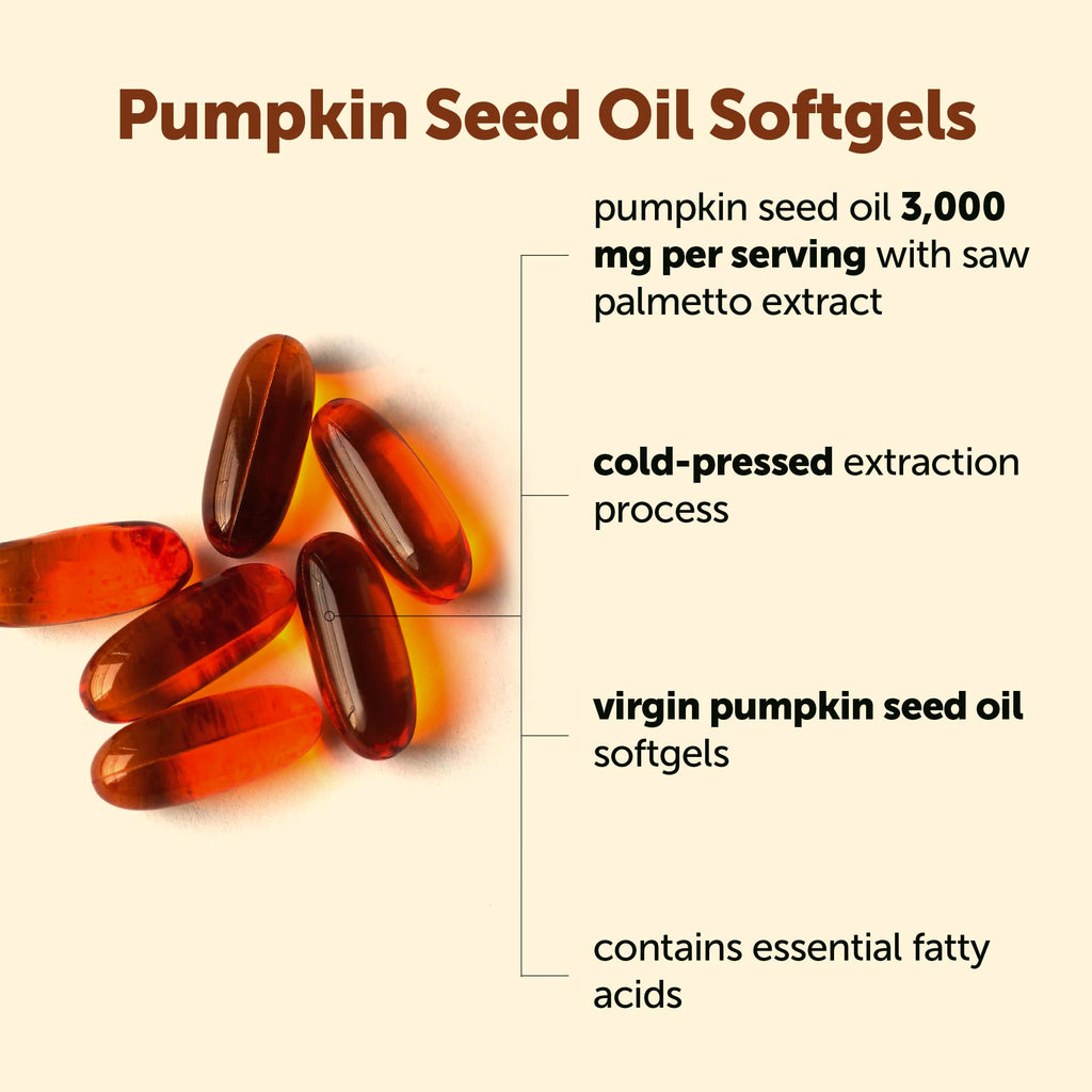 Micro Ingredients Pumpkin Seed Oil with Saw Palmetto, 150 Softgels | Cold Pressed, Pure Virgin Oil, Essential Fatty Acids, & Phytosterols