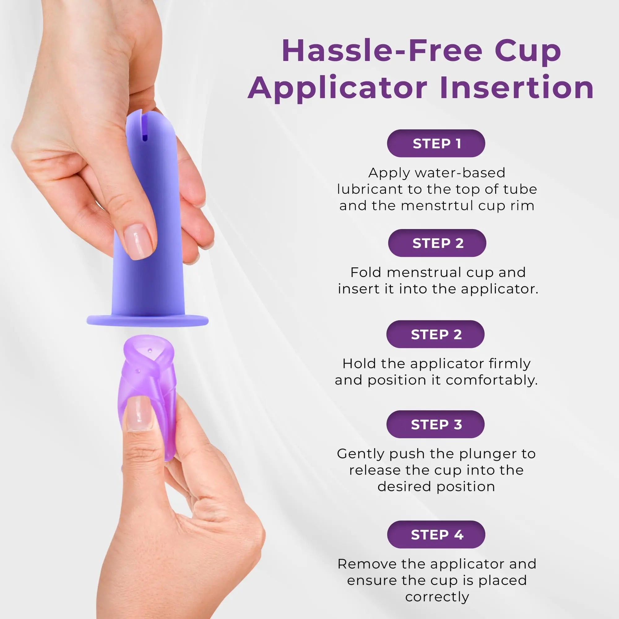 Ecoblossom Menstrual Cup Applicator Tool - Comfortable & Easy Insertion - Compatible EcoBlossom Au supplements
