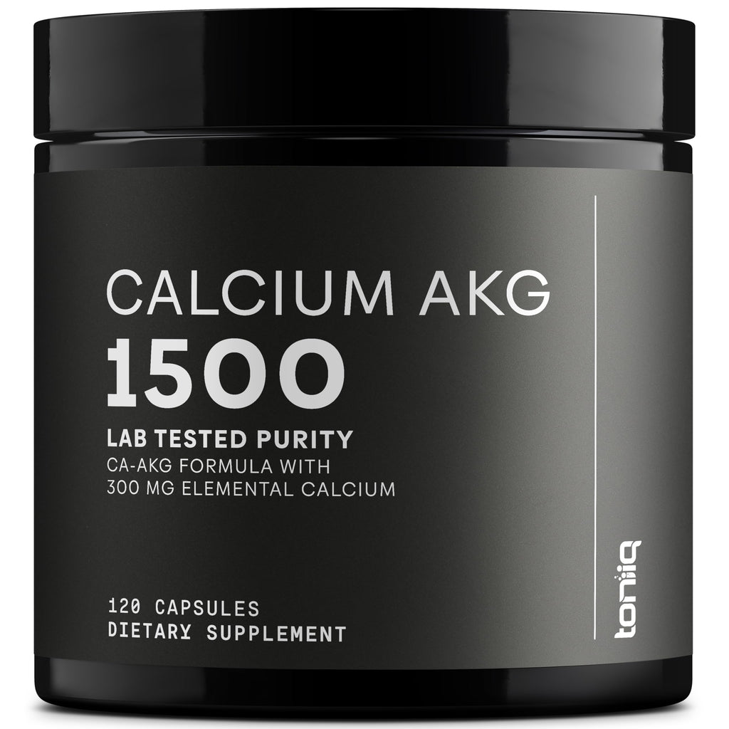 Toniiq 1500mg Ultra High Purity Ca AKG Supplement - 99%+ Highly Purified and Bioavailable Calcium Alpha-Ketoglutarate - Calcium AKG Longevity Supplement - 120 Ca-AKG Vegetarian Capsules Toniiq Au supplements