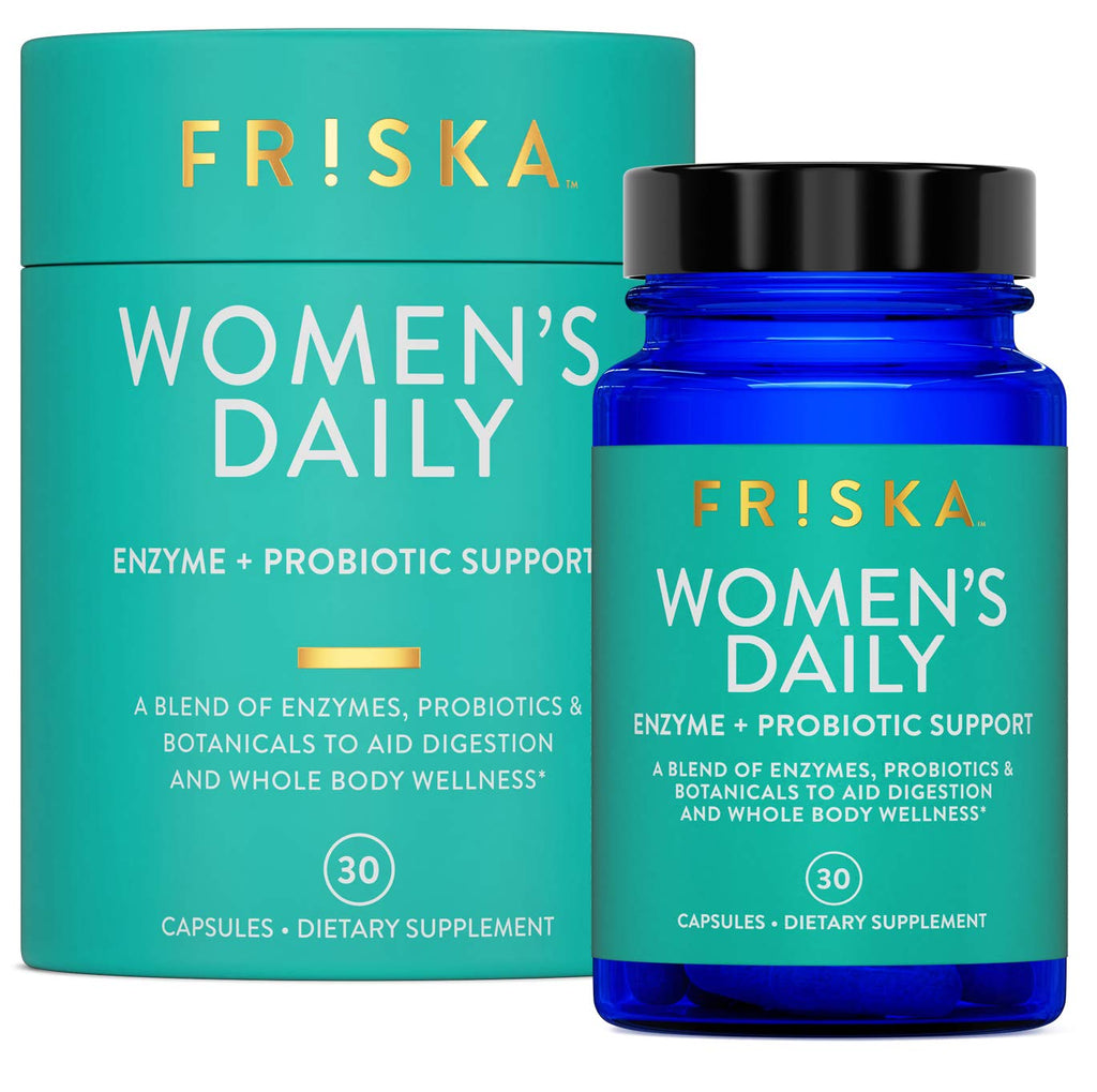 FRISKA Women’s Daily Digestive Enzyme and Probiotics Supplement, Advanced Natural Support for Female Digestive Health, Fights Bloating, Eases Digestion, Supports Nutrient Absorption, 30 Capsules FR!SKA Au supplements