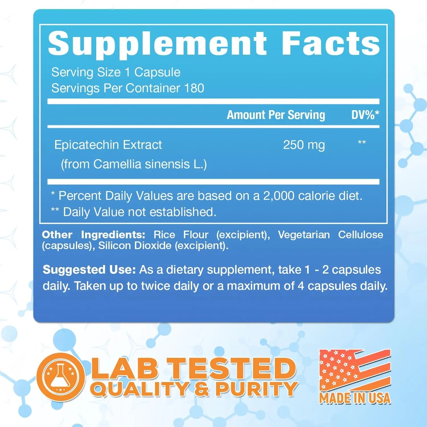 Muscle Empire Epicatechin Extract Capsules | EPI 250mg | 180 Pill Count | Supports Lean Muscle Empire Au supplements
