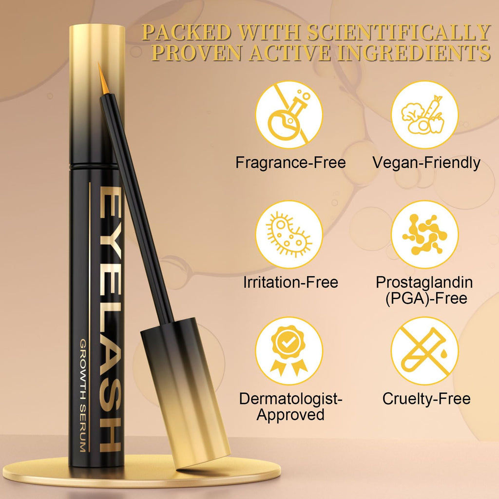 Lash Serum for Eyelash Growth, Premium Lash Enhancing Serum with Advanced Formula Volumizing Longer Fuller